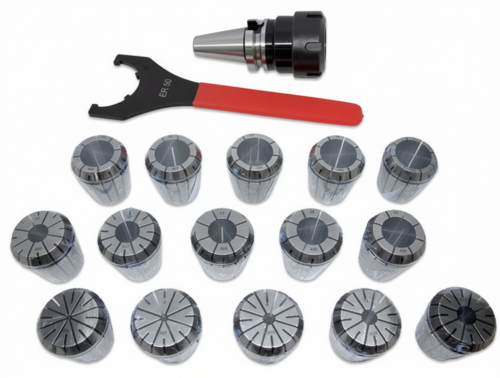 BT40-ER50-100 15PCS Патрон с набором цанг 15 шт (d3/6/9/12/15/17/20/23/26/29/31/32/33/34/35 мм)